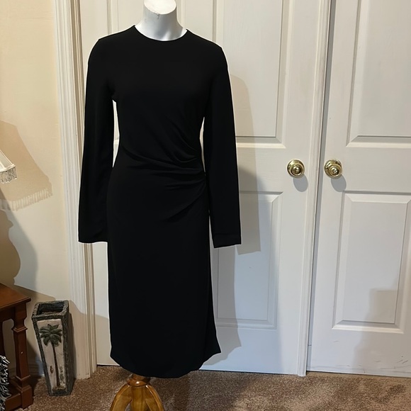 Burberry Aurora Ruched Long Sleeve Midi Dress. NWT. Size 4 - Picture 2 of 16